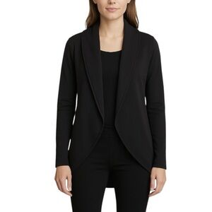 Standard James Perse Shawl Collar Open Front Cotton Jacket Black size 1/Small